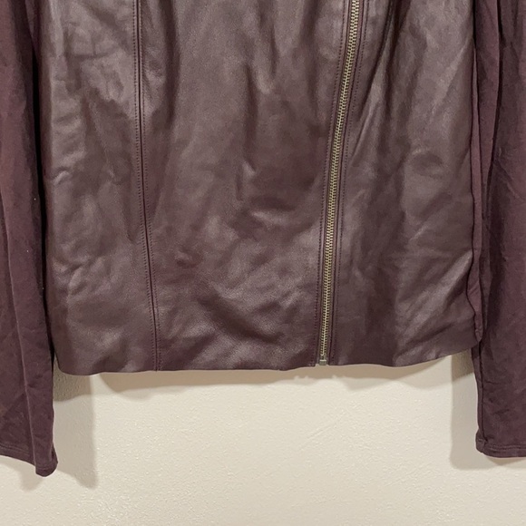 Michael Stars Leather Front Moto Jacket - Picture 3 of 8